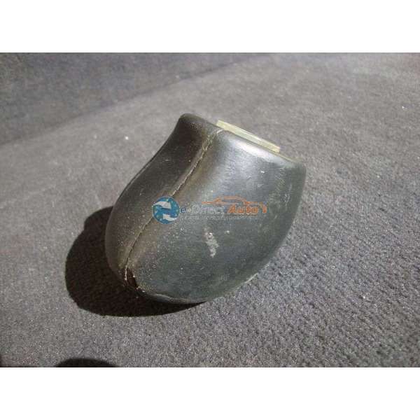 Pommeau Levier De Vitesse Cuir Pour Renault Laguna 3 Coupé - Finition Argent Mat Et Noir, 6 Vitesses